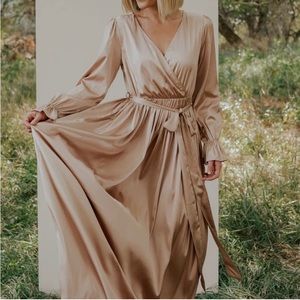 New Champagne Satin Baltic Born dress.